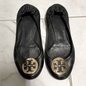 VERY WORN - Tory Burch Black Flats